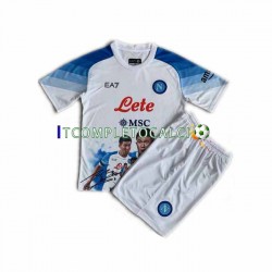 Maglia Napoli Face Game Minjae 3 Divisa Home 2022-2023 Manica Corta ,Bambino