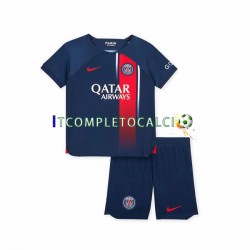 Maglia Paris Saint-Germain Divisa Home 2023-2024 Manica Corta ,Bambino
