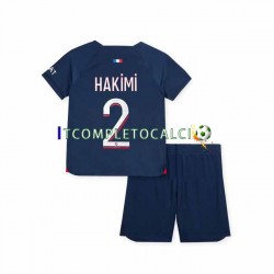 Maglia Paris Saint-Germain Hakimi 2 Divisa Home 2023-2024 Manica Corta ,Bambino