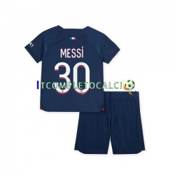 Maglia Paris Saint-Germain Lionel Messi 30 Divisa Home 2023-2024 Manica Corta ,Bambino