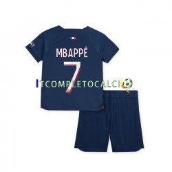 Maglia Paris Saint-Germain Mbappé 7 Divisa Home 2023-2024 Manica Corta ,Bambino