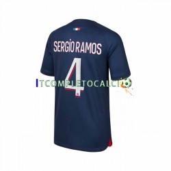 Maglia Paris Saint-Germain Sergio Ramos 4 Divisa Home 2023-2024 Manica Corta ,Uomo