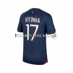 Maglia Paris Saint-Germain Vitinha 17 Divisa Home 2023-2024 Manica Corta ,Uomo
