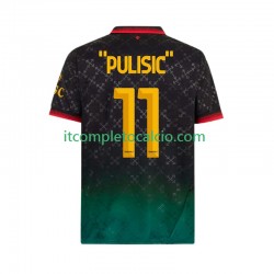 Maglia AC Milan Christian Pulisic 11 Quarto Divisa 2024-2025 Manica Corta ,Uomo