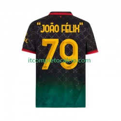 Maglia AC Milan JOAO FELIX 79 Quarto Divisa 2024-2025 Manica Corta ,Uomo