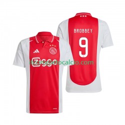 Maglia AFC Ajax Brian Brobbey 9 Divisa Home 2024-2025 Manica Corta ,Uomo