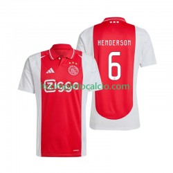 Maglia AFC Ajax Henderson 6 Divisa Home 2024-2025 Manica Corta ,Uomo
