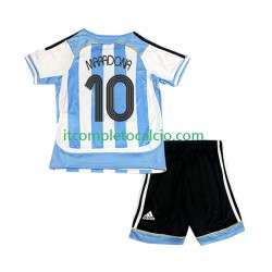 Maglia Argentina Maradona 10 Retro Divisa Home 2006 Manica Corta ,Bambino