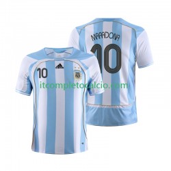 Maglia Argentina Maradona 10 Retro Divisa Home 2006 Manica Corta ,Uomo
