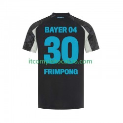 Maglia Bayer 04 Leverkusen Frimpong 30 Terza Divisa 2024-2025 Manica Corta ,Uomo
