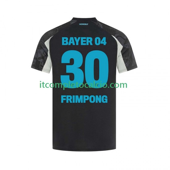 Maglia Bayer 04 Leverkusen Frimpong 30 Terza Divisa 2024-2025 Manica Corta ,Uomo