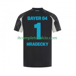 Maglia Bayer 04 Leverkusen HRADECKY 1 Terza Divisa 2024-2025 Manica Corta ,Uomo