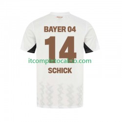 Maglia Bayer 04 Leverkusen Patrik Schick 14 Divisa Away 2024-2025 Manica Corta ,Uomo