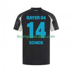 Maglia Bayer 04 Leverkusen Patrik Schick 14 Terza Divisa 2024-2025 Manica Corta ,Uomo