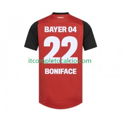 Maglia Bayer 04 Leverkusen Victor Boniface 22 Divisa Home 2024-2025 Manica Corta ,Uomo