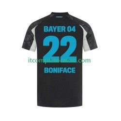 Maglia Bayer 04 Leverkusen Victor Boniface 22 Terza Divisa 2024-2025 Manica Corta ,Uomo
