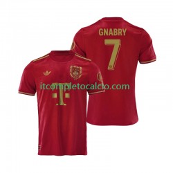 Maglia FC Bayern München 125th Anniversary Serge Gnabry 7 Divisa Home 2024-2025 Rosso Manica Corta ,Uomo