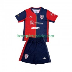 Maglia Cagliari Divisa Home 2024-2025 Manica Corta ,Bambino