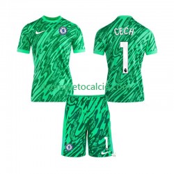 Maglia Chelsea CECH 1 Portiere Terza Divisa 2024-2025 Manica Corta ,Bambino