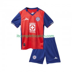 Maglia Cruz Azul Terza Divisa 2024-2025 Manica Corta ,Bambino