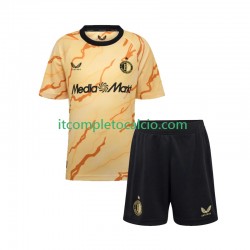 Maglia Feyenoord Rotterdam Quarto Divisa 2024-2025 Manica Corta ,Bambino