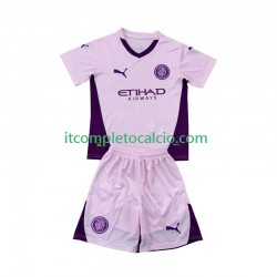 Maglia Girona Terza Divisa 2024-2025 Manica Corta ,Bambino