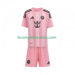 Maglia Inter Miami Divisa Home 2025 Manica Corta ,Bambino