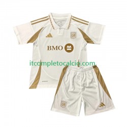 Maglia Los Angeles FC Divisa Away 2025 Manica Corta ,Bambino