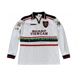 Maglia Manchester United Beckham 7 Retro Divisa Away 1998 1999 Manica Lunga ,Uomo