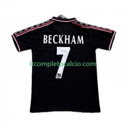 Maglia Manchester United Beckham 7 Retro Terza Divisa 1998 1999 Manica Corta ,Uomo
