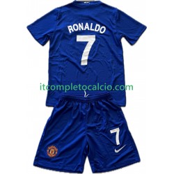 Maglia Manchester United Cristiano Ronaldo 7 2009 Retro Terza Divisa 2008 Manica Corta ,Bambino