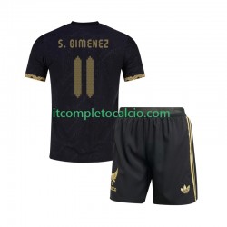 Maglia Messico Santiago Gimenez 11 Gold Cup Divisa Home 2025 Manica Corta ,Bambino