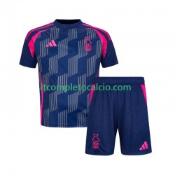 Maglia Nottingham Forest Divisa Away 2024-2025 Manica Corta ,Bambino