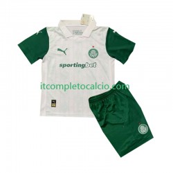 Maglia Palmeiras Divisa Away 2025 Manica Corta ,Bambino