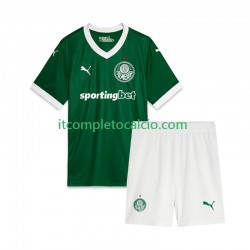 Maglia Palmeiras Divisa Home 2025 Manica Corta ,Bambino