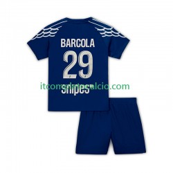 Maglia Paris Saint-Germain Bradley Barcola 29 Quarto Divisa 2024-2025 Manica Corta ,Bambino