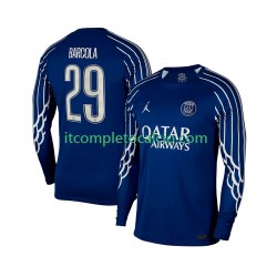 Maglia Paris Saint-Germain Bradley Barcola 29 Quarto Divisa 2024-2025 Manica Lunga ,Uomo