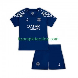 Maglia Paris Saint-Germain Quarto Divisa 2024-2025 Manica Corta ,Bambino