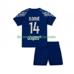 Maglia Paris Saint-Germain Desire Doue 14 Quarto Divisa 2024-2025 Manica Corta ,Bambino