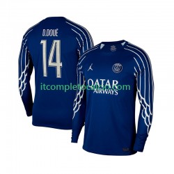 Maglia Paris Saint-Germain Desire Doue 14 Quarto Divisa 2024-2025 Manica Lunga ,Uomo