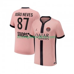 Maglia Paris Saint-Germain Joao Neves 87 Terza Divisa 2024-2025 Manica Corta ,Uomo