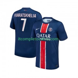 Maglia Paris Saint-Germain Khvicha Kvaratskhelia 7 Divisa Home 2024-2025 Manica Corta ,Uomo