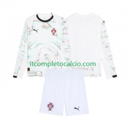 Maglia Portogallo Divisa Away 2025 Manica Lunga ,Bambino