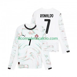 Maglia Portogallo Cristiano Ronaldo 7 Divisa Away 2025 Manica Lunga ,Uomo
