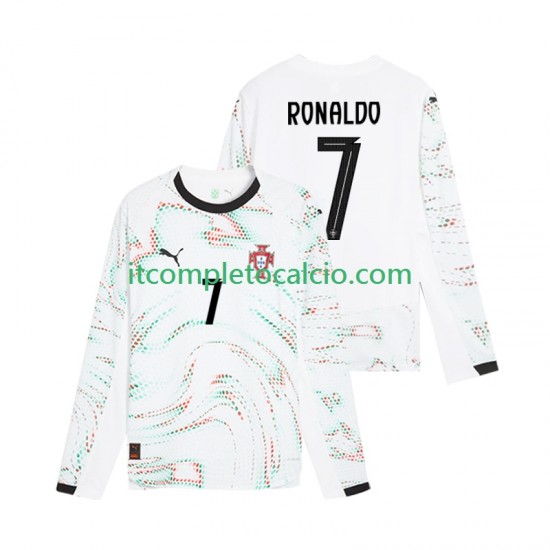 Maglia Portogallo Cristiano Ronaldo 7 Divisa Away 2025 Manica Lunga ,Uomo