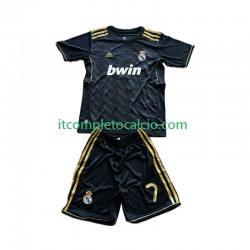 Maglia Real Madrid Cristiano Ronaldo 7 2012 Retro Divisa Away 2011 Manica Corta ,Bambino