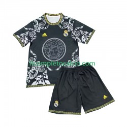Maglia Real Madrid Versace Edition Divisa Home 2024-2025 Nero Manica Corta ,Bambino