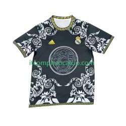Maglia Real Madrid Versace Edition Divisa Home 2024-2025 Nero Manica Corta ,Uomo