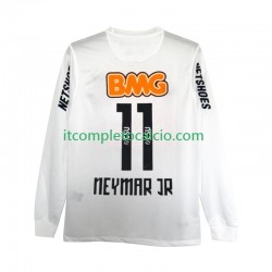 Maglia Santos Neymar JR 11 2012 Retro Divisa Home 2011 Manica Lunga ,Uomo