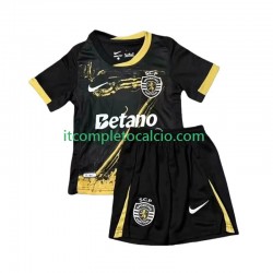 Maglia Sporting CP Quarto Divisa 2024-2025 Manica Corta ,Bambino